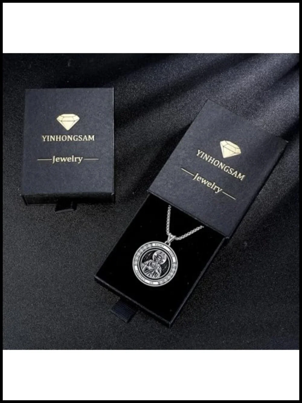 925 Sterling Silver Saint Jude Medal Necklace for Men Women